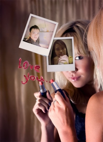 At the mirror
